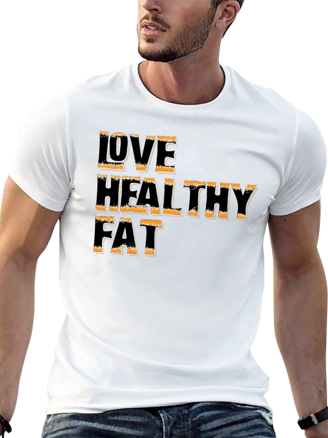Love Healthy Fat T-Shirt Black Graphic Tee