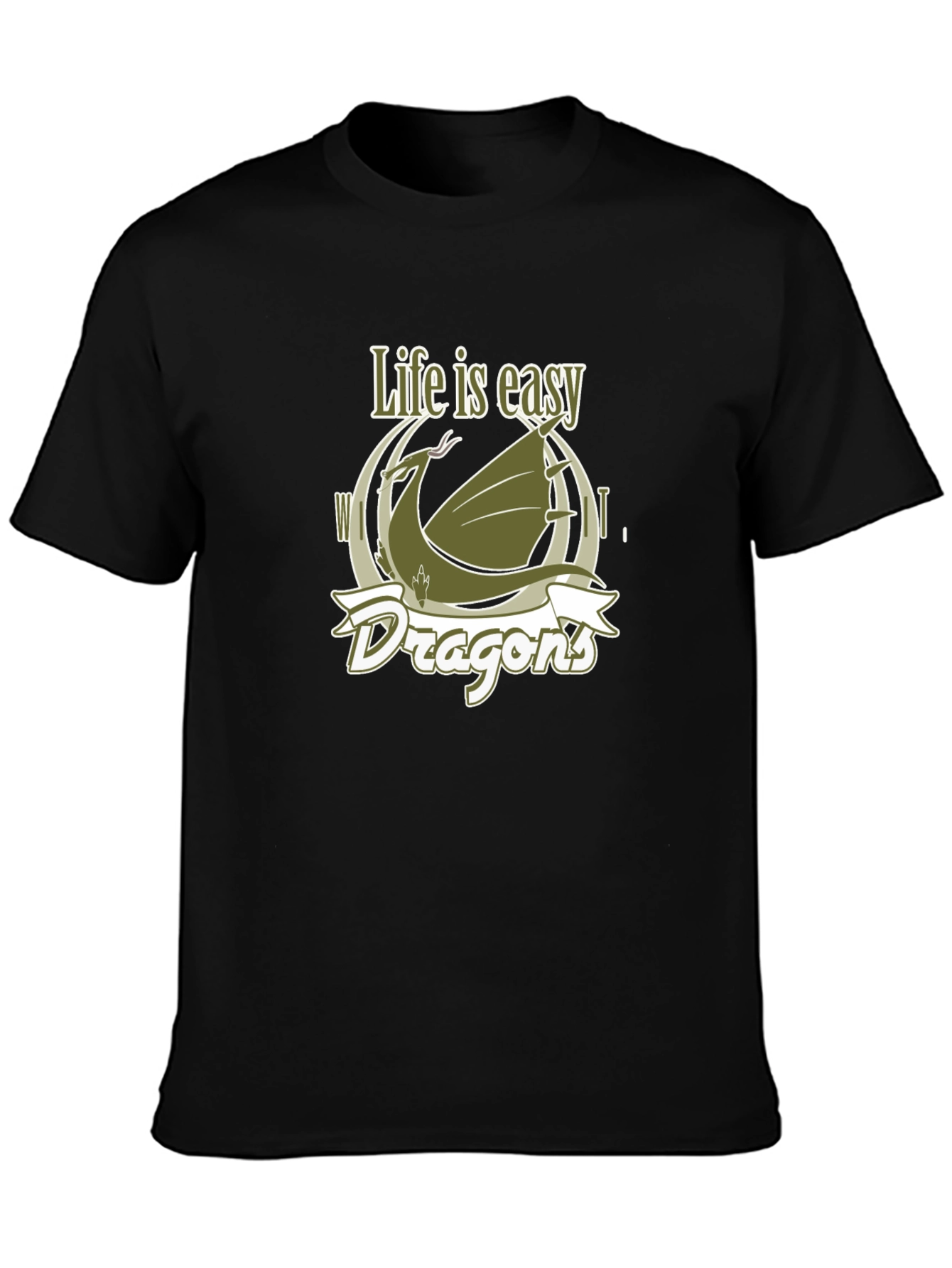 Life is Easy Dragons Graphic T-Shirt