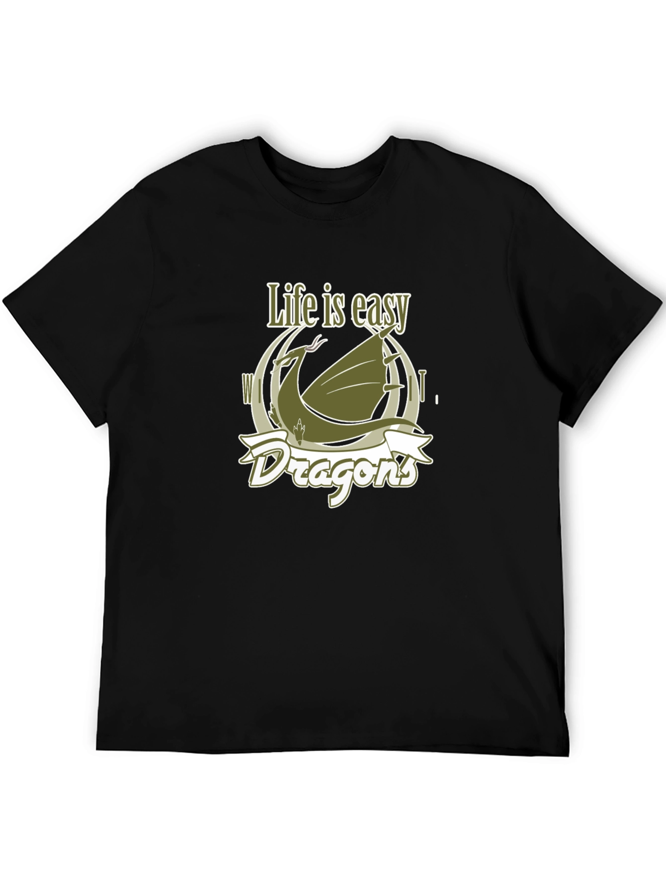 Life is Easy Dragons Graphic T-Shirt
