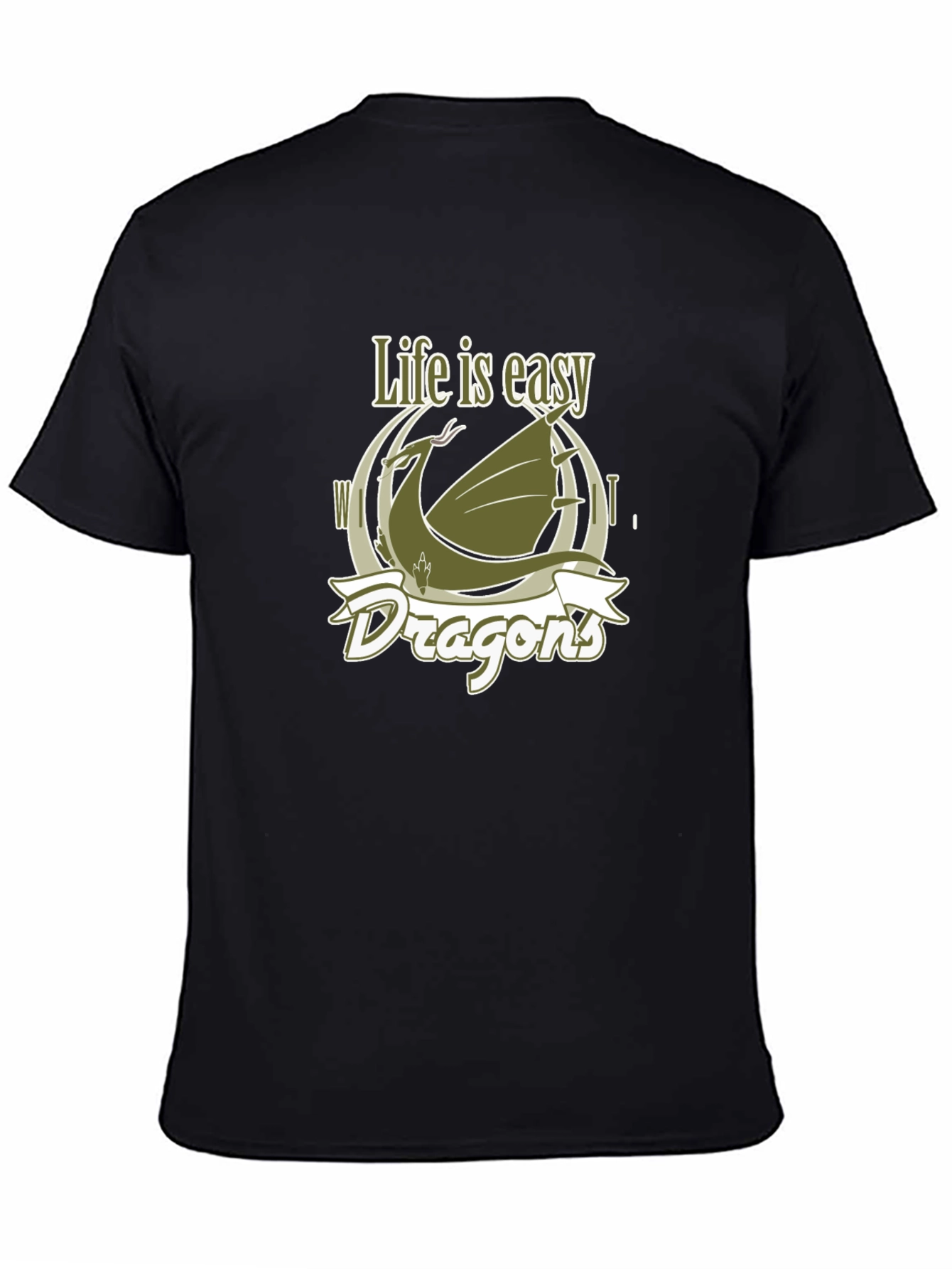 Life is Easy Dragons Graphic T-Shirt