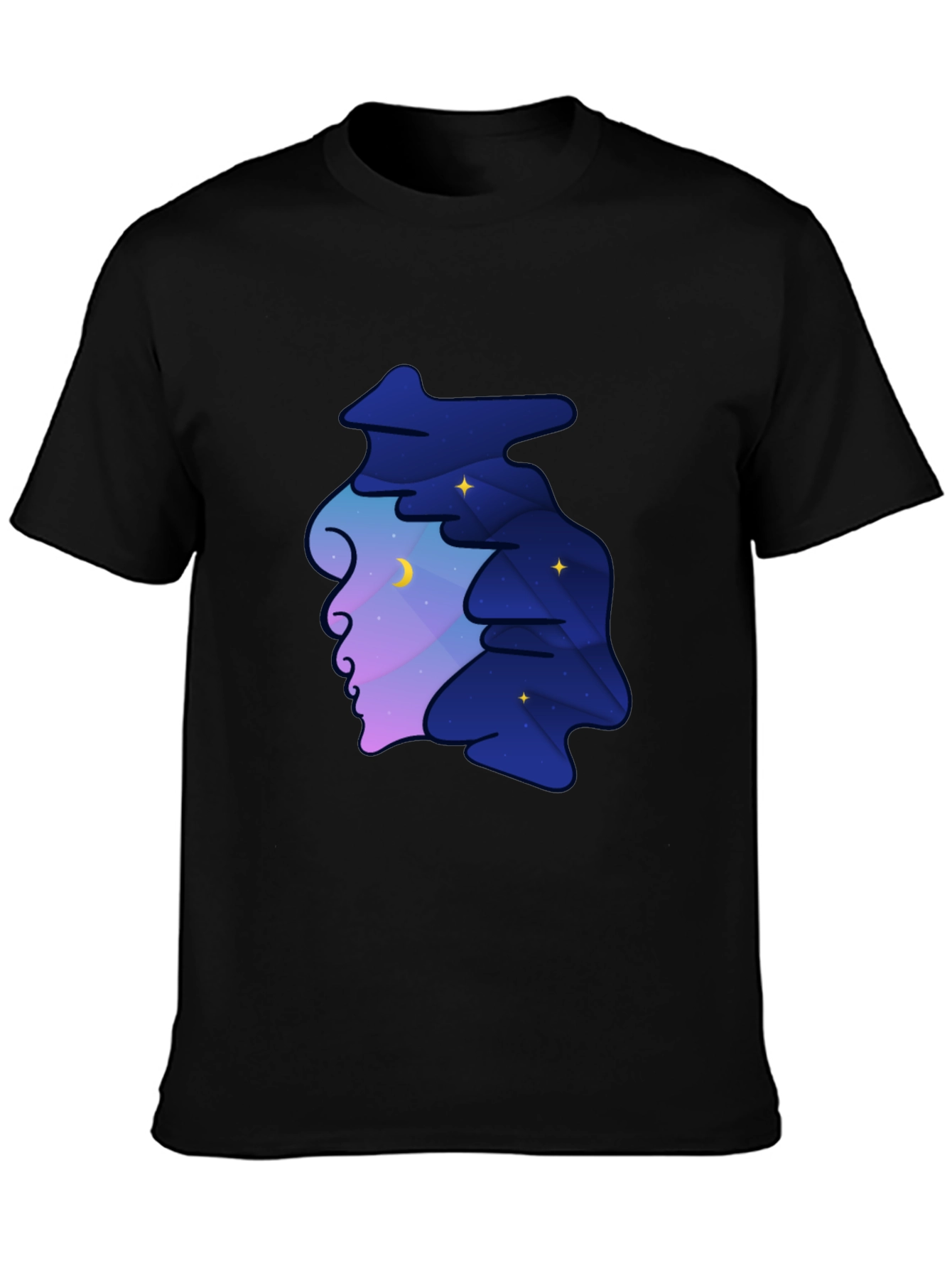 Dreamscape Silhouette Graphic Tee - Night Sky Unisex T-Shirt