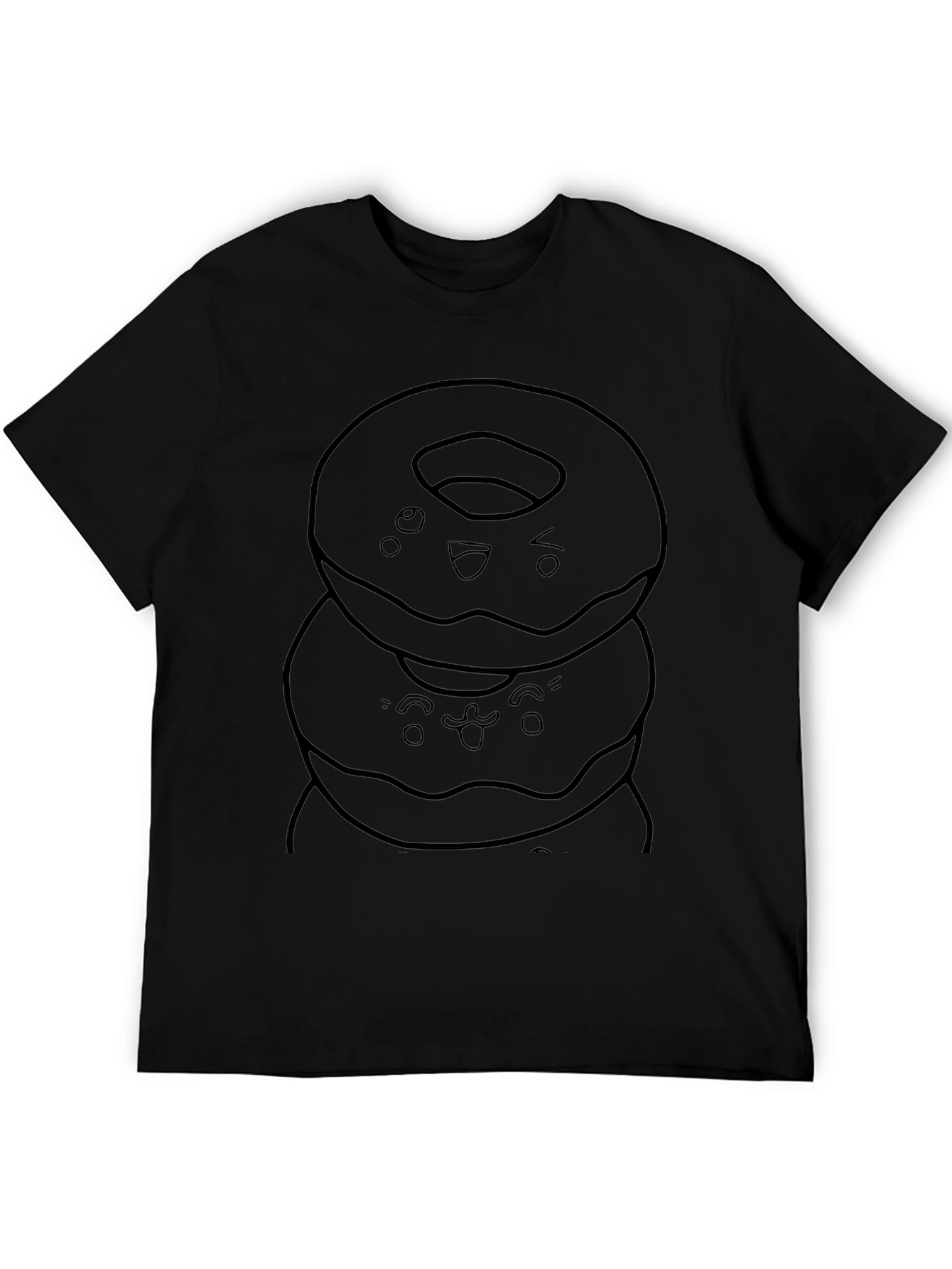 Cartoon Donut Stack Graphic Tee