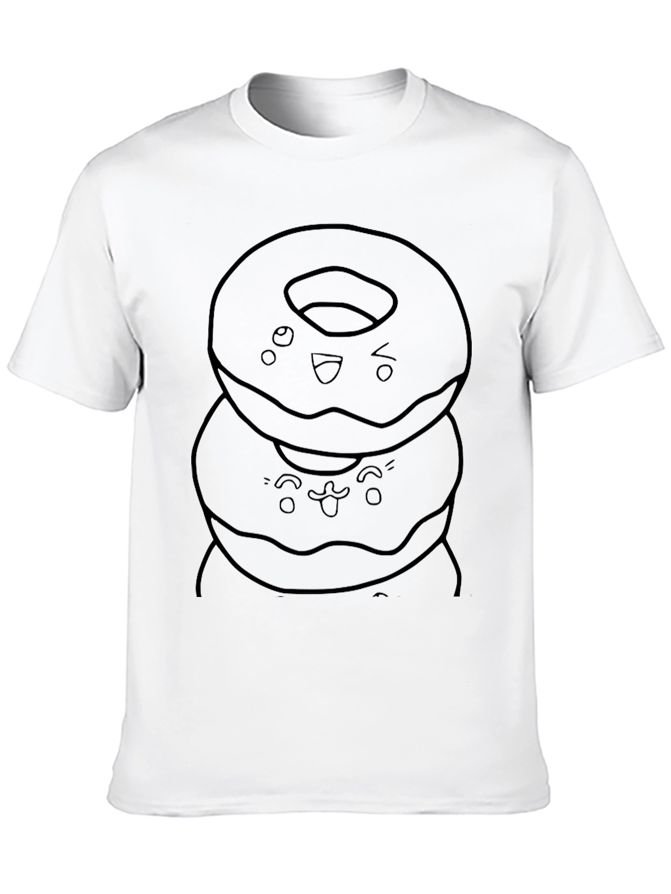 Cartoon Donut Stack Graphic Tee