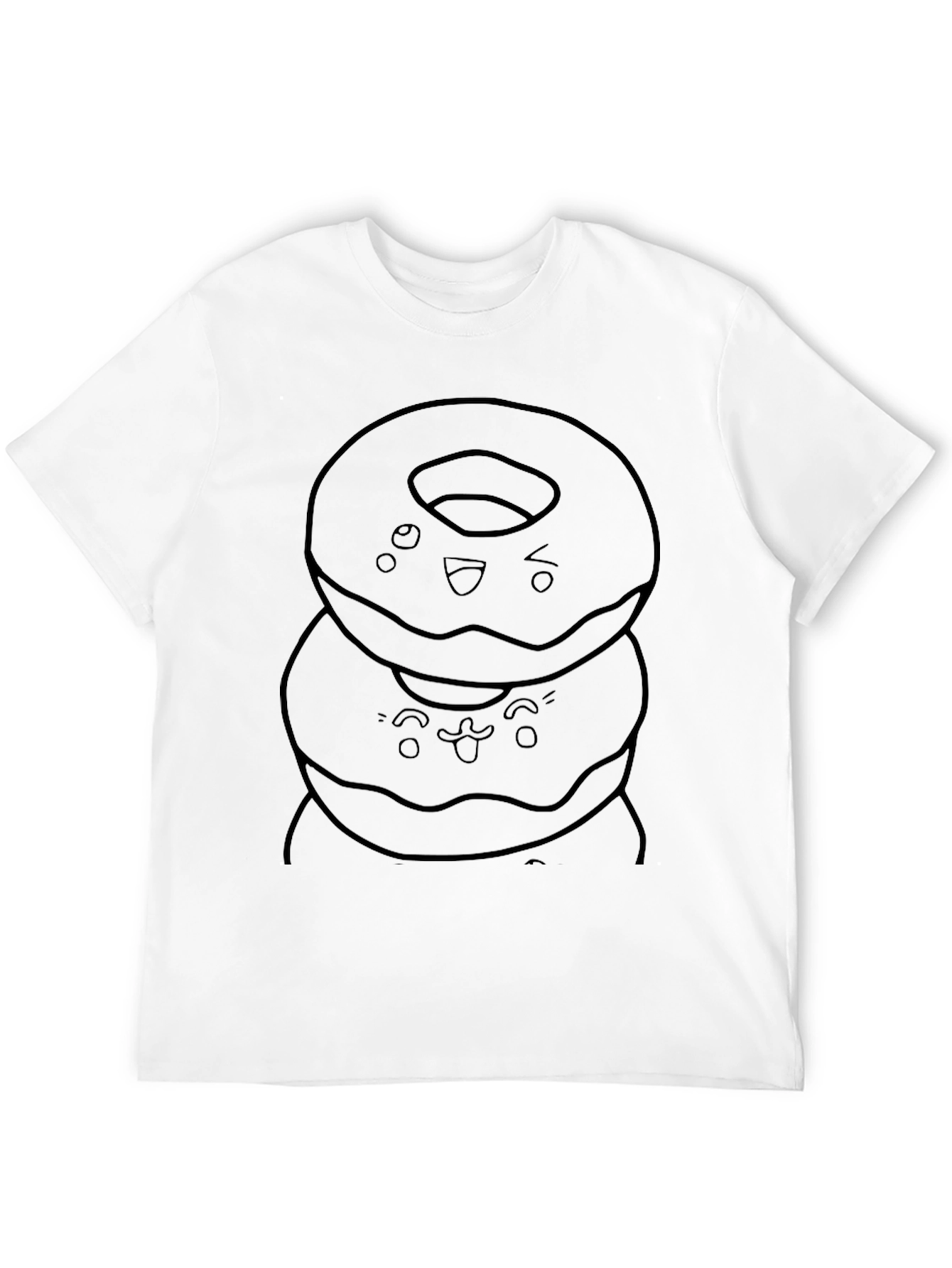 Cartoon Donut Stack Graphic Tee