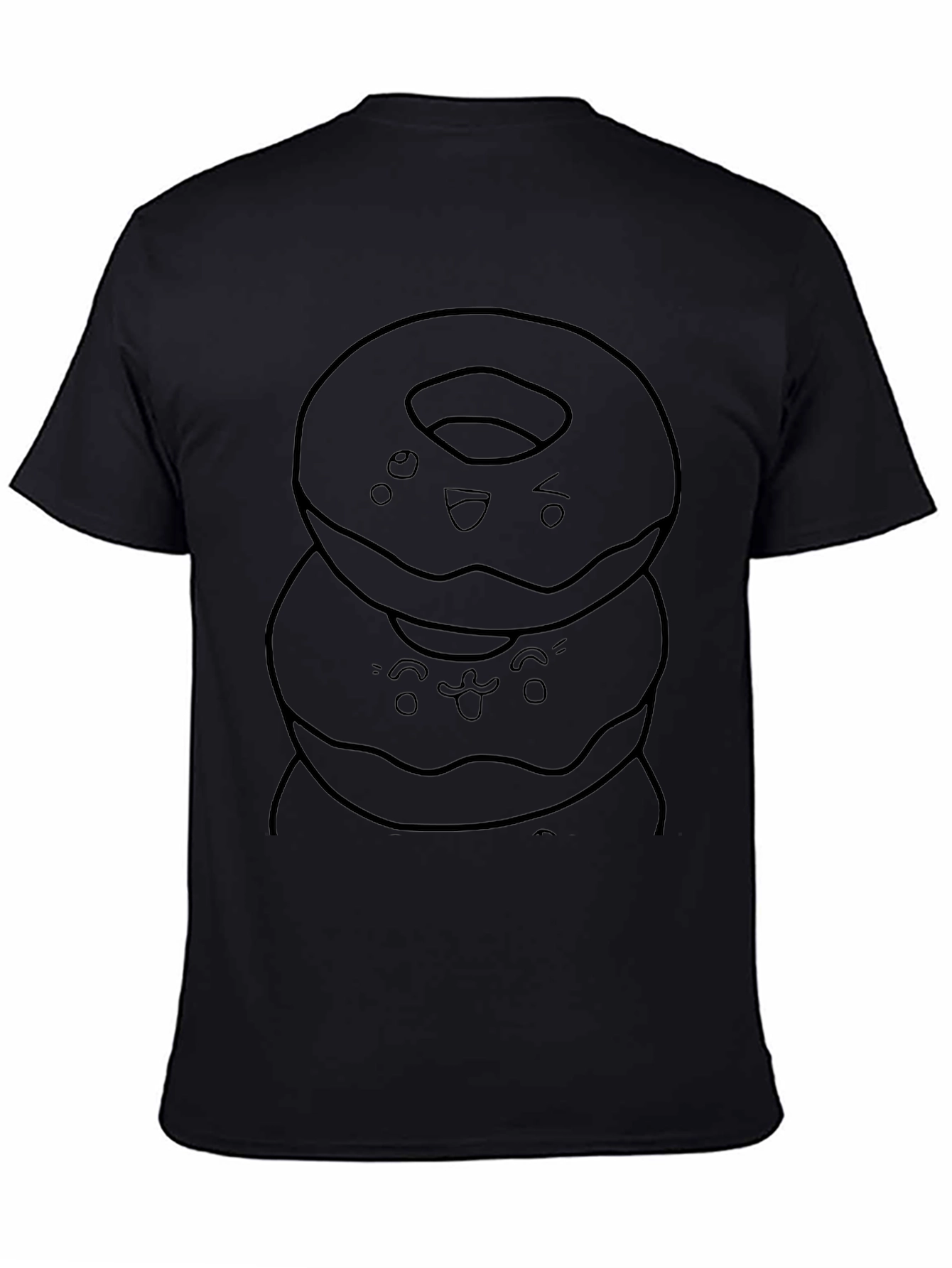 Cartoon Donut Stack Graphic Tee