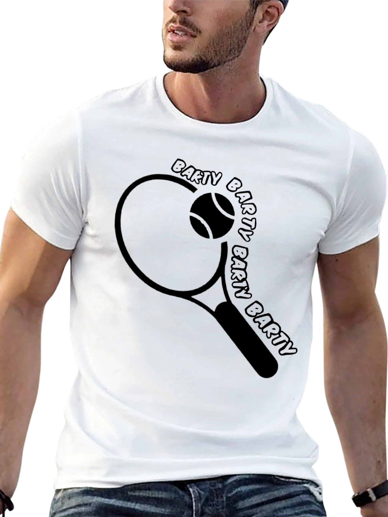 Barty Tennis Tee - Racket & Ball Graphic T-Shirt