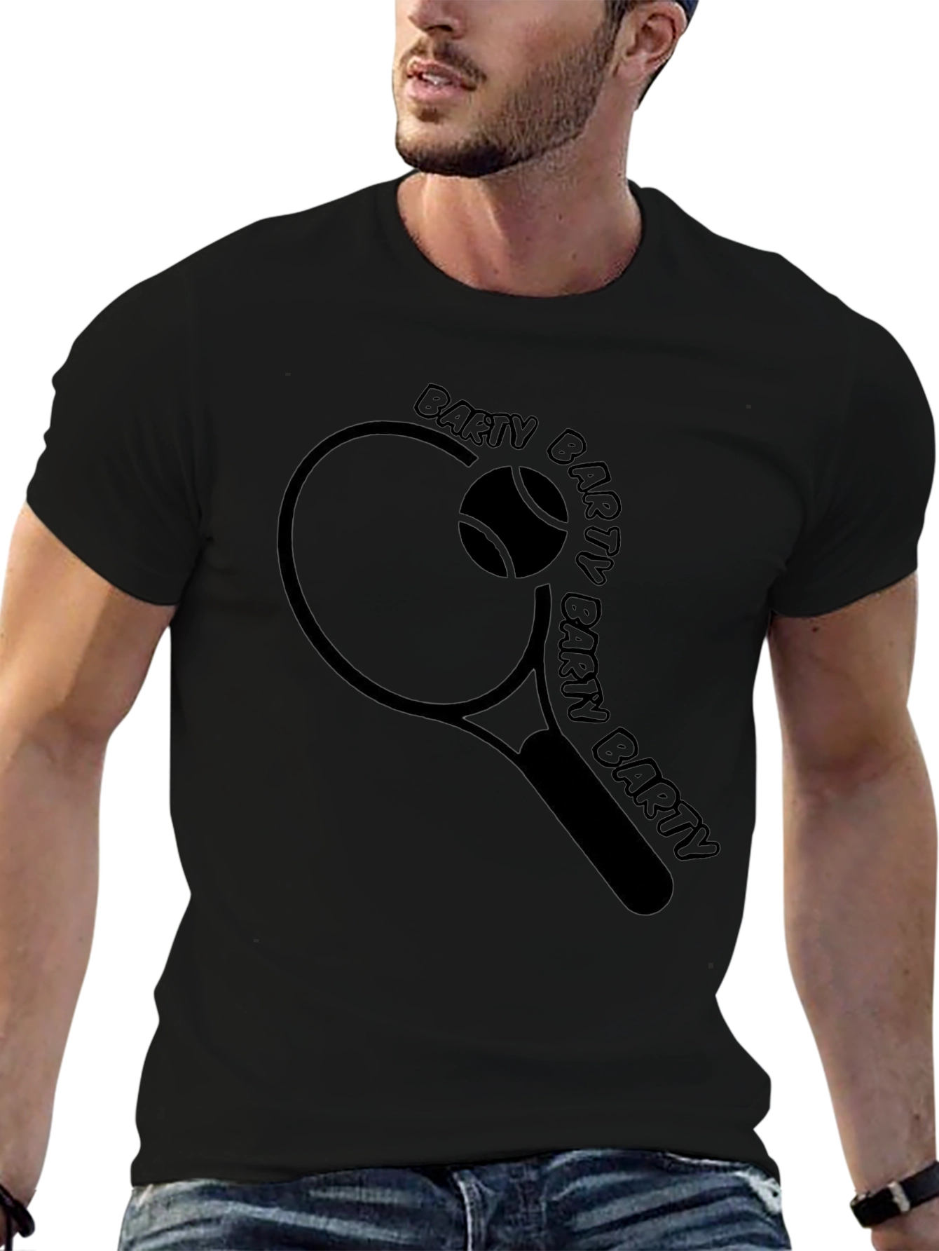Barty Tennis Tee - Racket & Ball Graphic T-Shirt