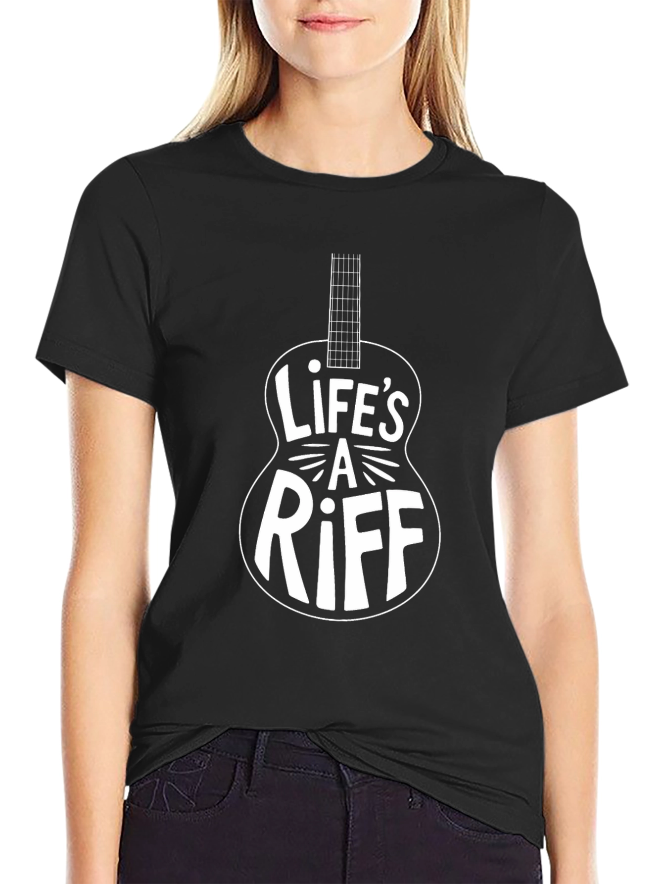Lifes A Riff Guitar T-Shirt - Black