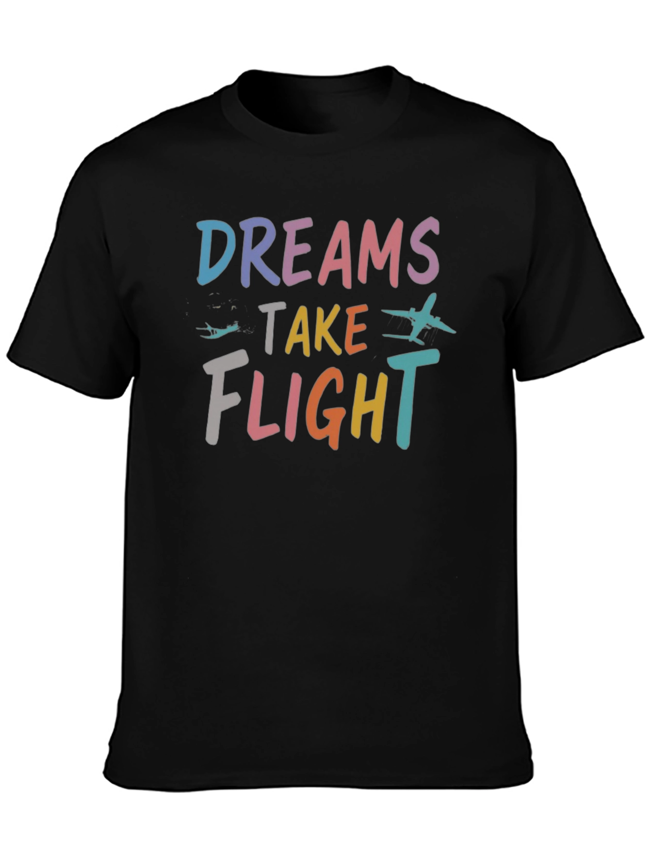 Dreams Take Flight Graphic Tee - Unisex Black T-Shirt