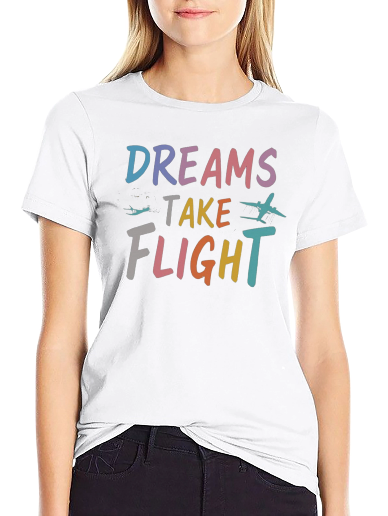 Dreams Take Flight Graphic Tee - Unisex Black T-Shirt