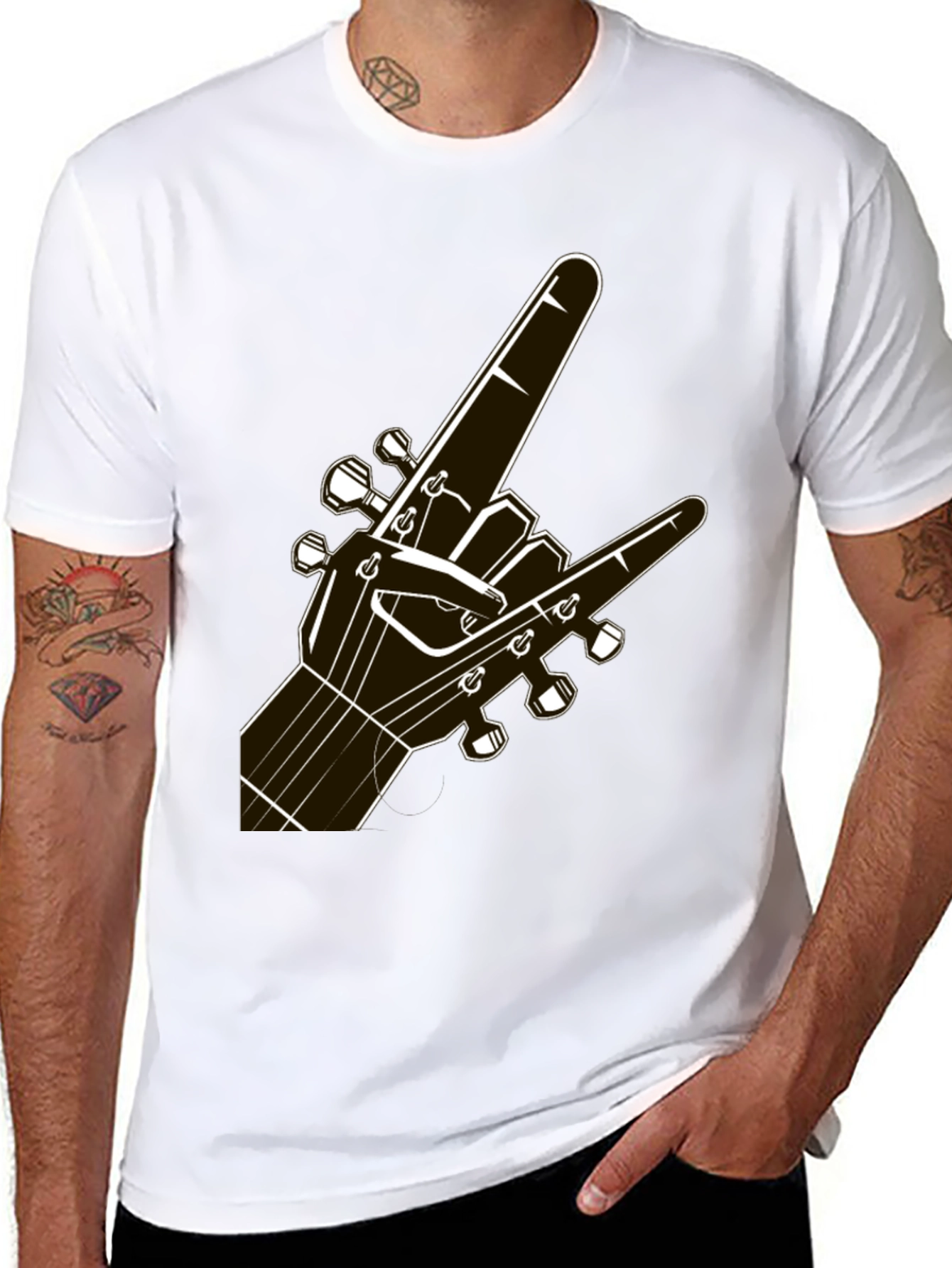 Rock On Guitar T-Shirt - Music Lover Tee