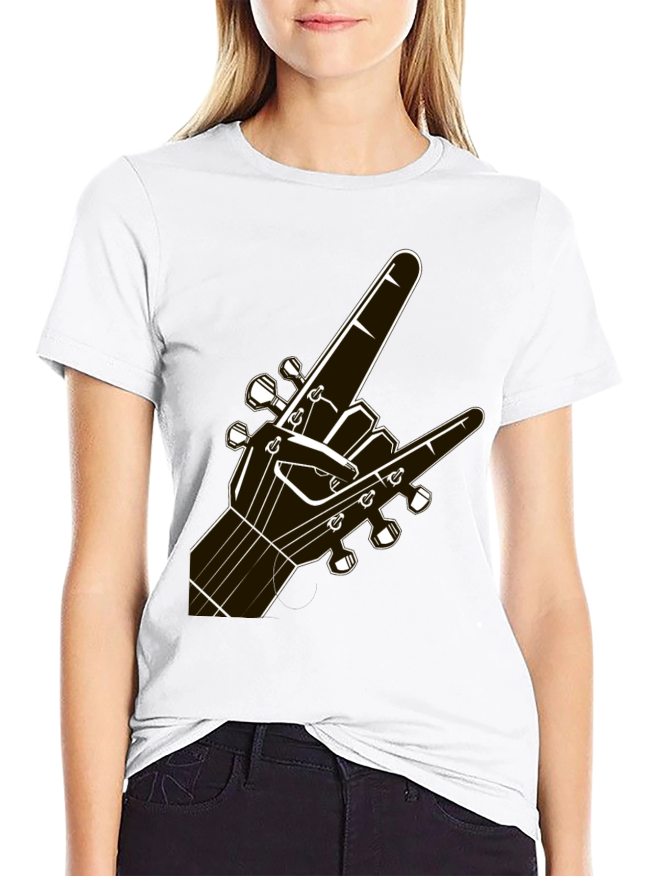 Rock On Guitar T-Shirt - Music Lover Tee