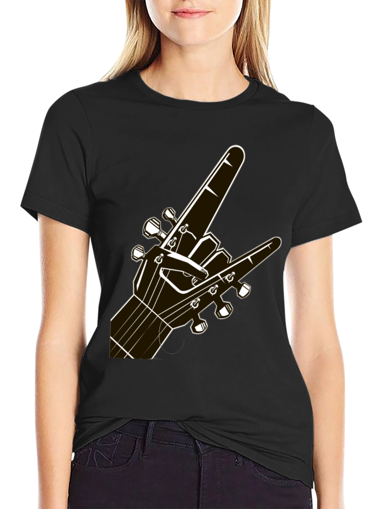 Rock On Guitar T-Shirt - Music Lover Tee
