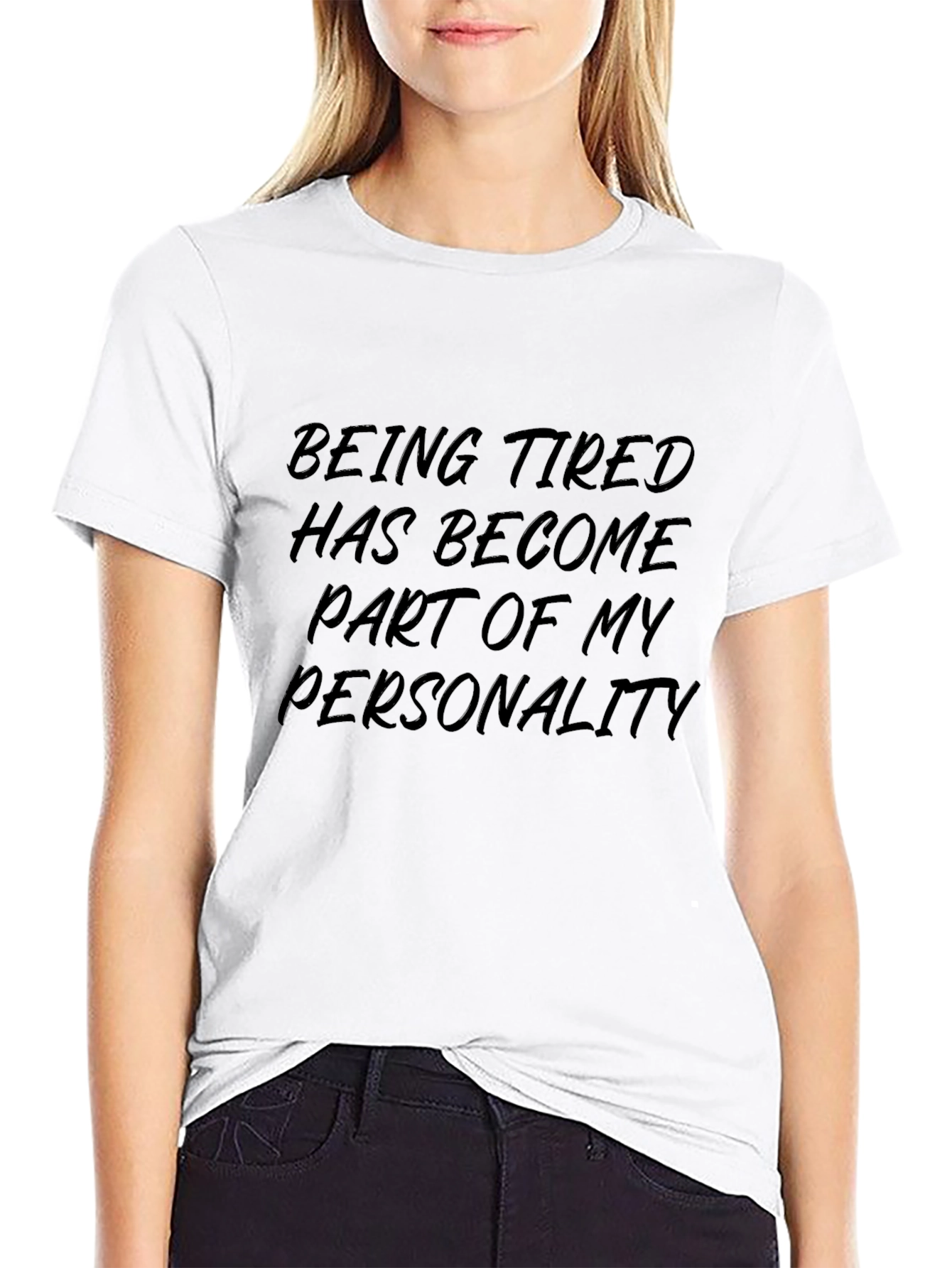 Funny Tired Personality Graphic Tee