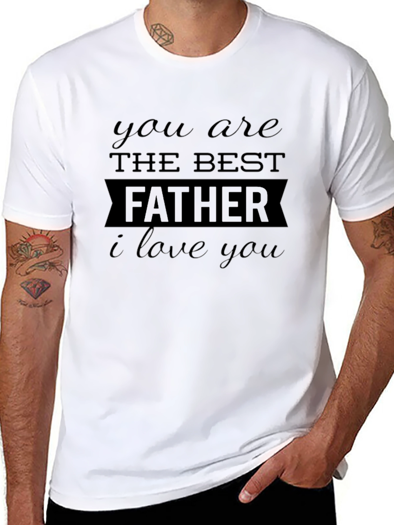 Best Father Ever Black T-Shirt