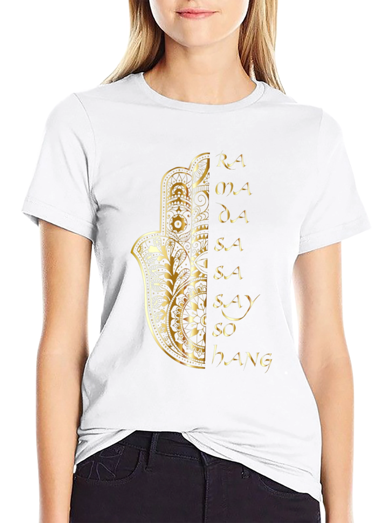 Hamsa Hand Graphic T-Shirt Yoga Tee
