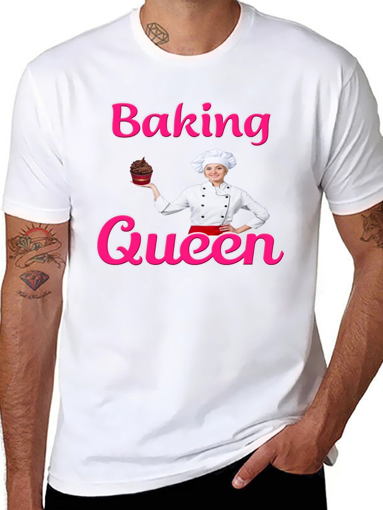 Baking Queen T-Shirt - Chef Cupcake Design