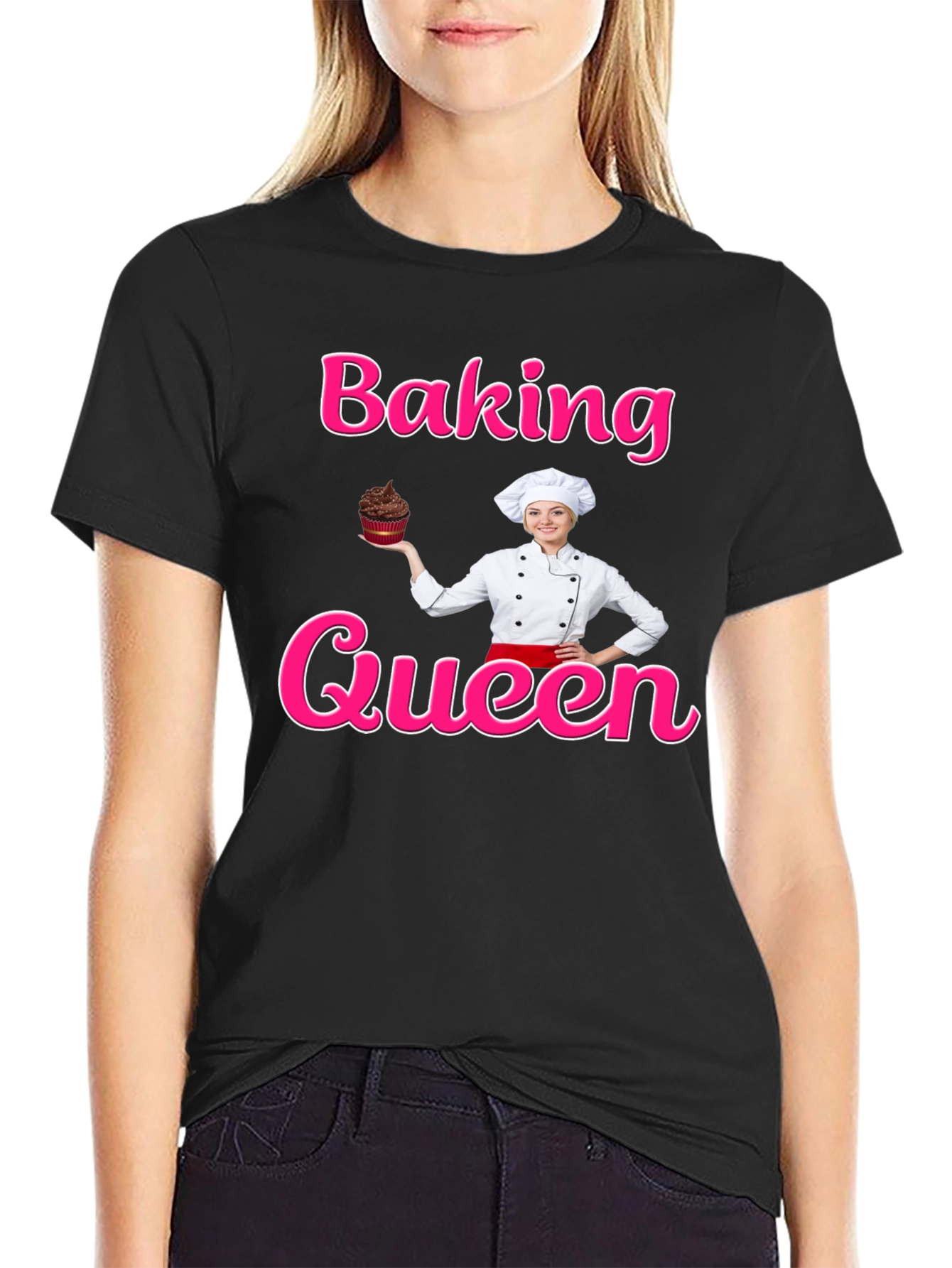 Baking Queen T-Shirt - Chef Cupcake Design