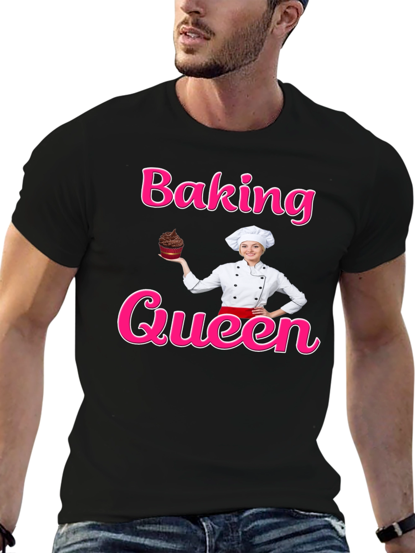 Baking Queen T-Shirt - Chef Cupcake Design