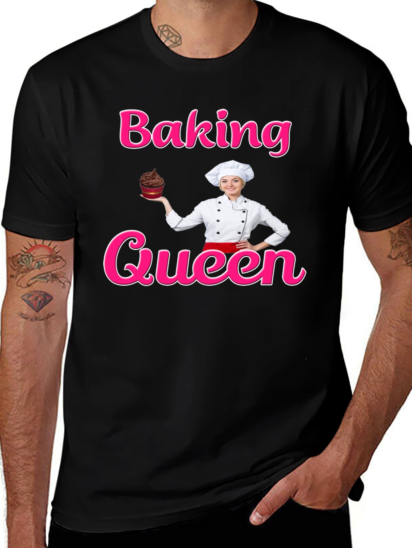 Baking Queen T-Shirt - Chef Cupcake Design