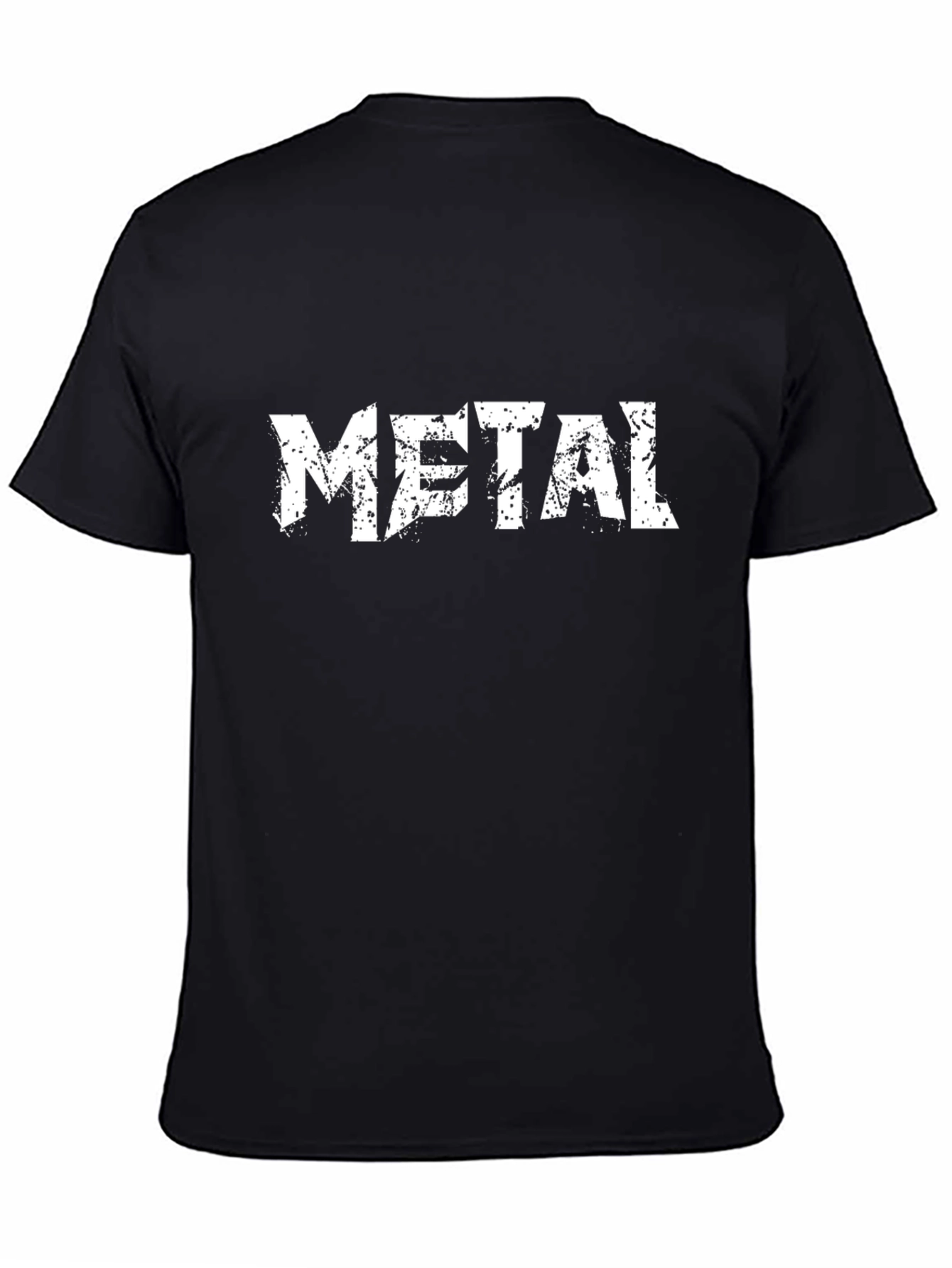 Metal Music Graphic Print Black T-Shirt