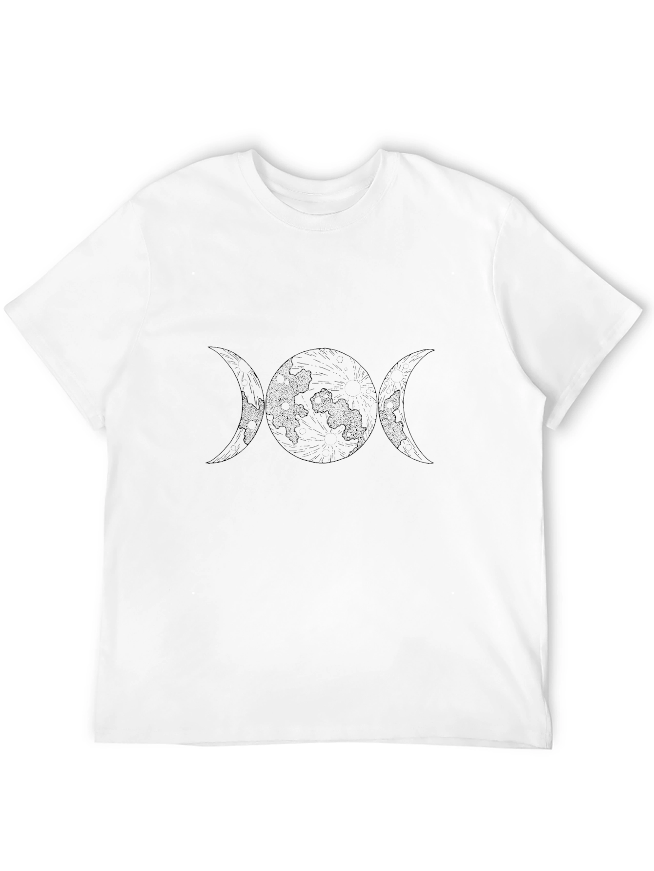 Triple Moon Goddess Black T-Shirt