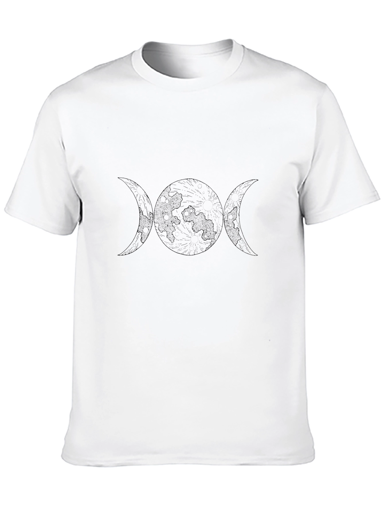 Triple Moon Goddess Black T-Shirt