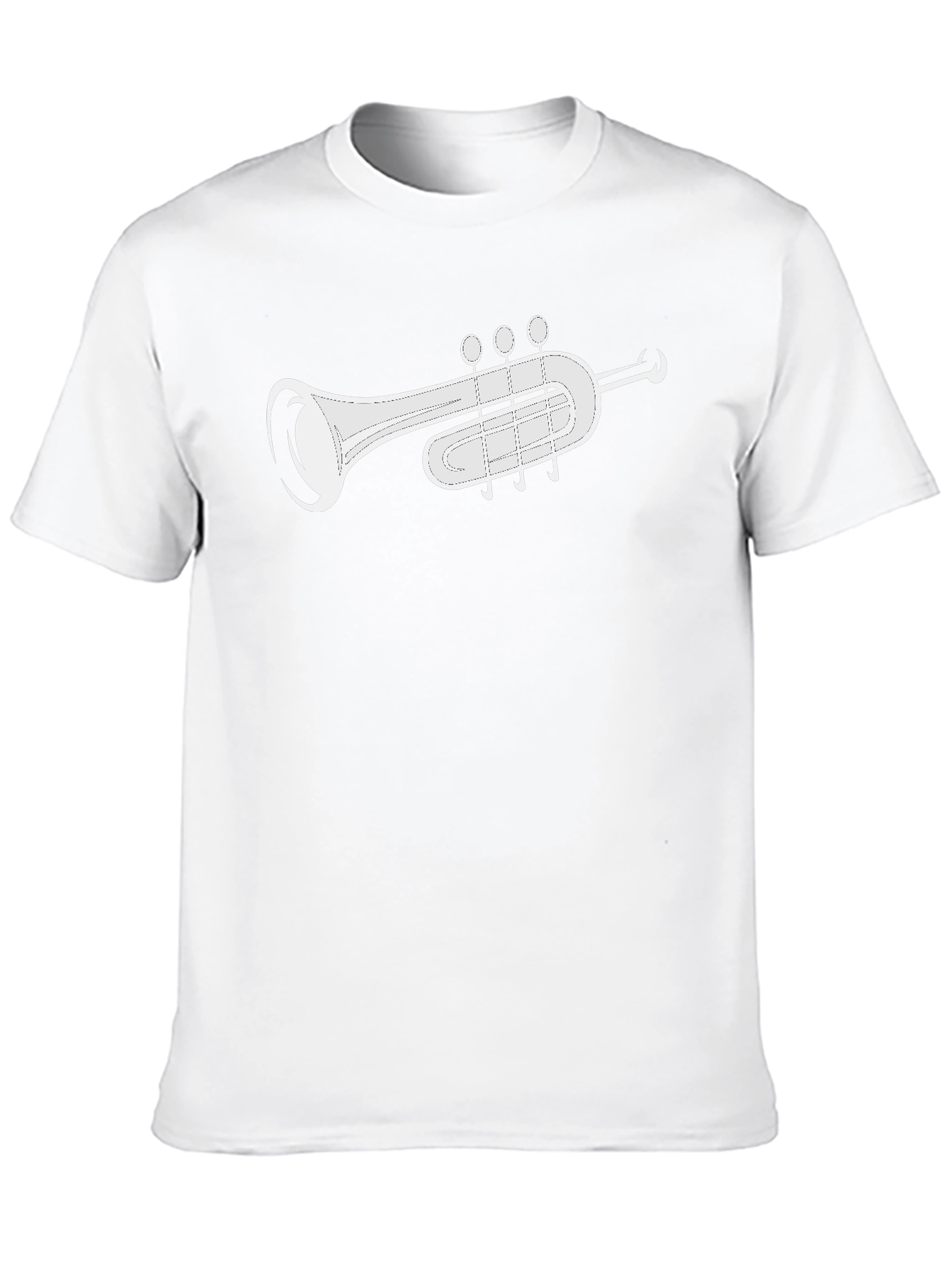 Trumpet Graphic Black T-Shirt - Musical Instrument Tee
