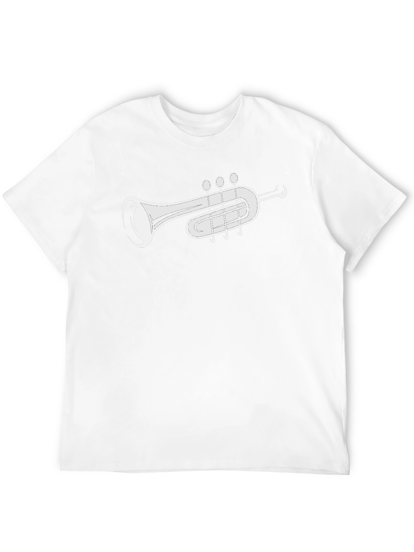 Trumpet Graphic Black T-Shirt - Musical Instrument Tee