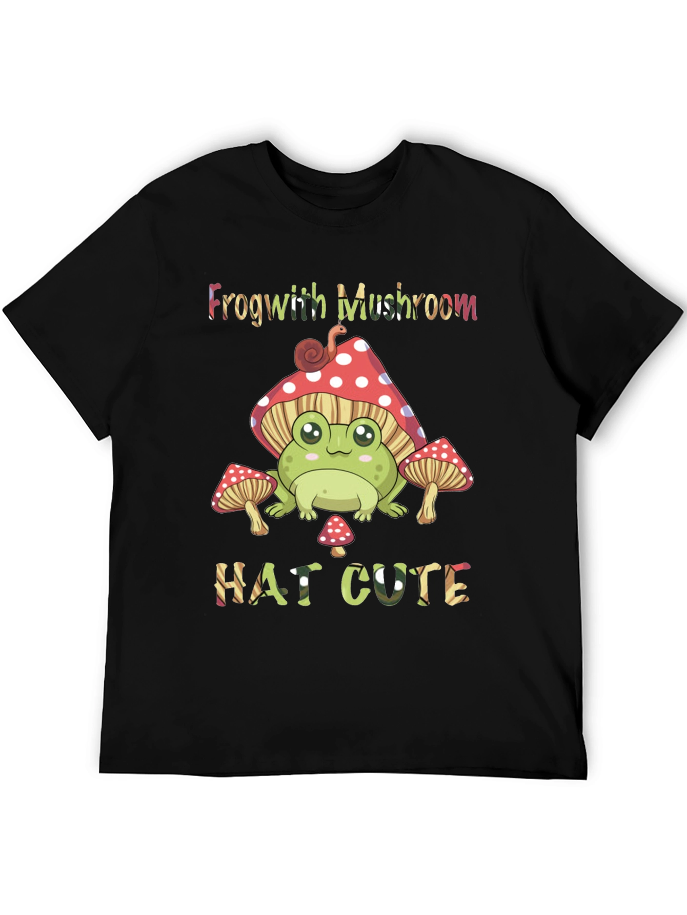 Frog with Mushroom Hat Cute T-Shirt