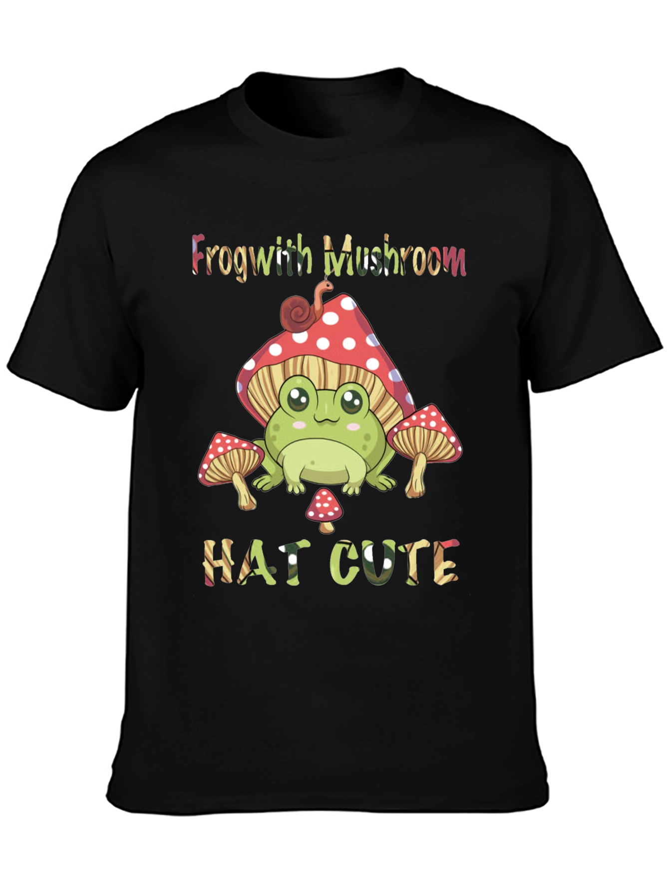 Frog with Mushroom Hat Cute T-Shirt