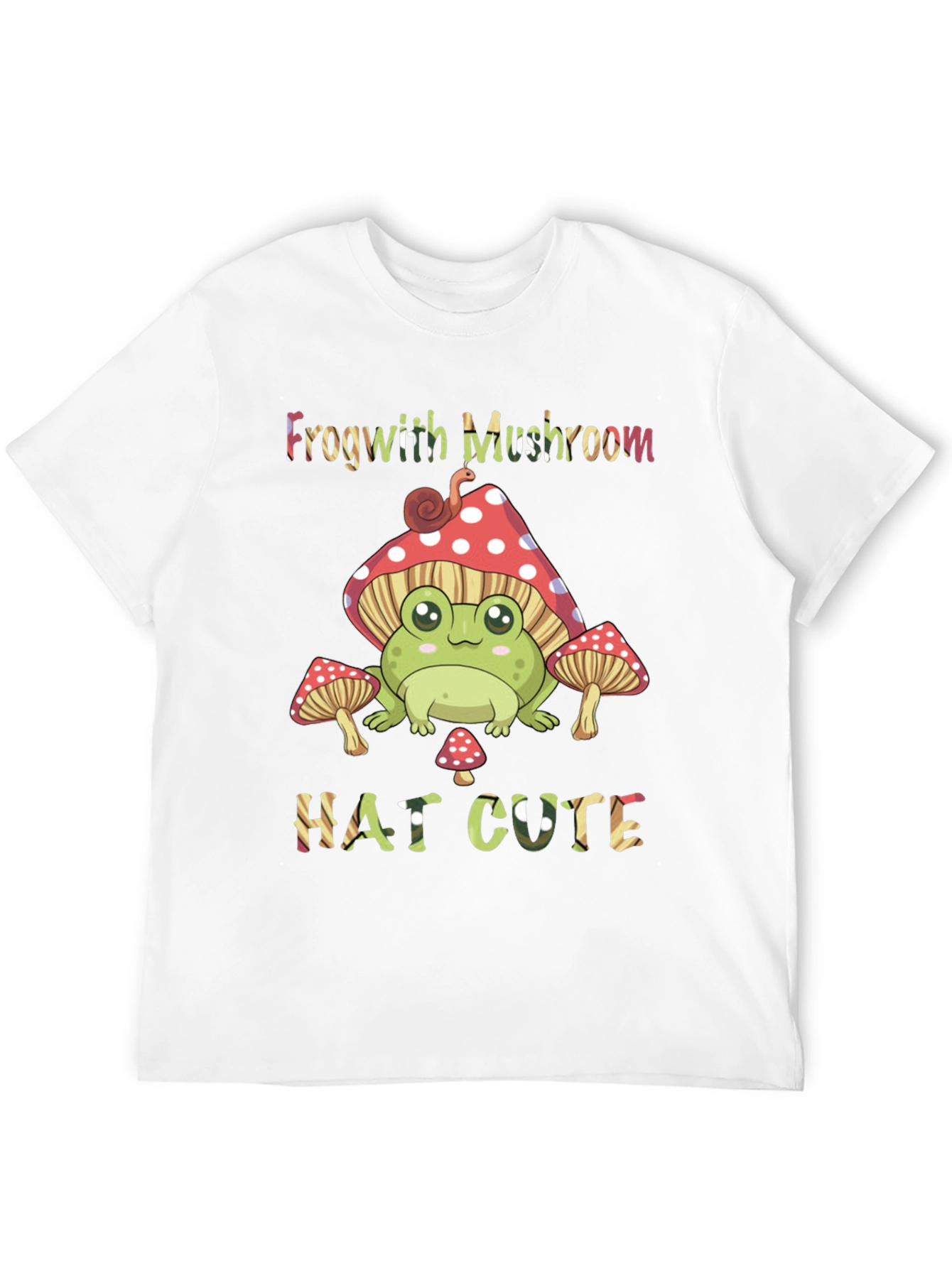 Frog with Mushroom Hat Cute T-Shirt