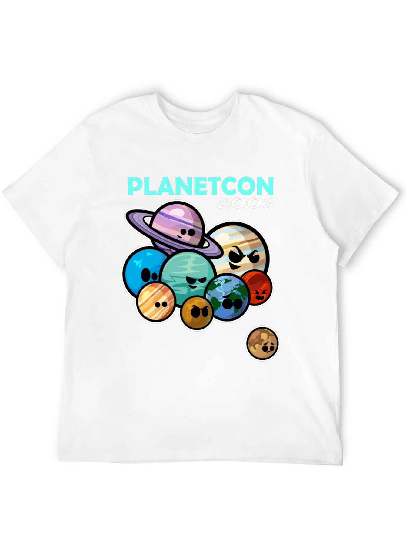 Planetcon 2006 T-Shirt - Cartoon Planets Graphic Tee