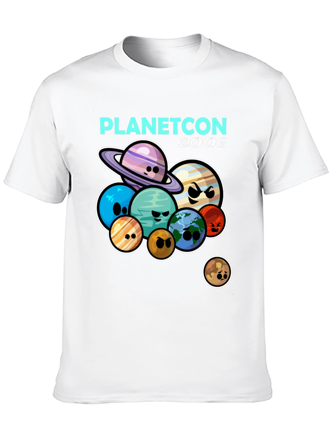Planetcon 2006 T-Shirt - Cartoon Planets Graphic Tee