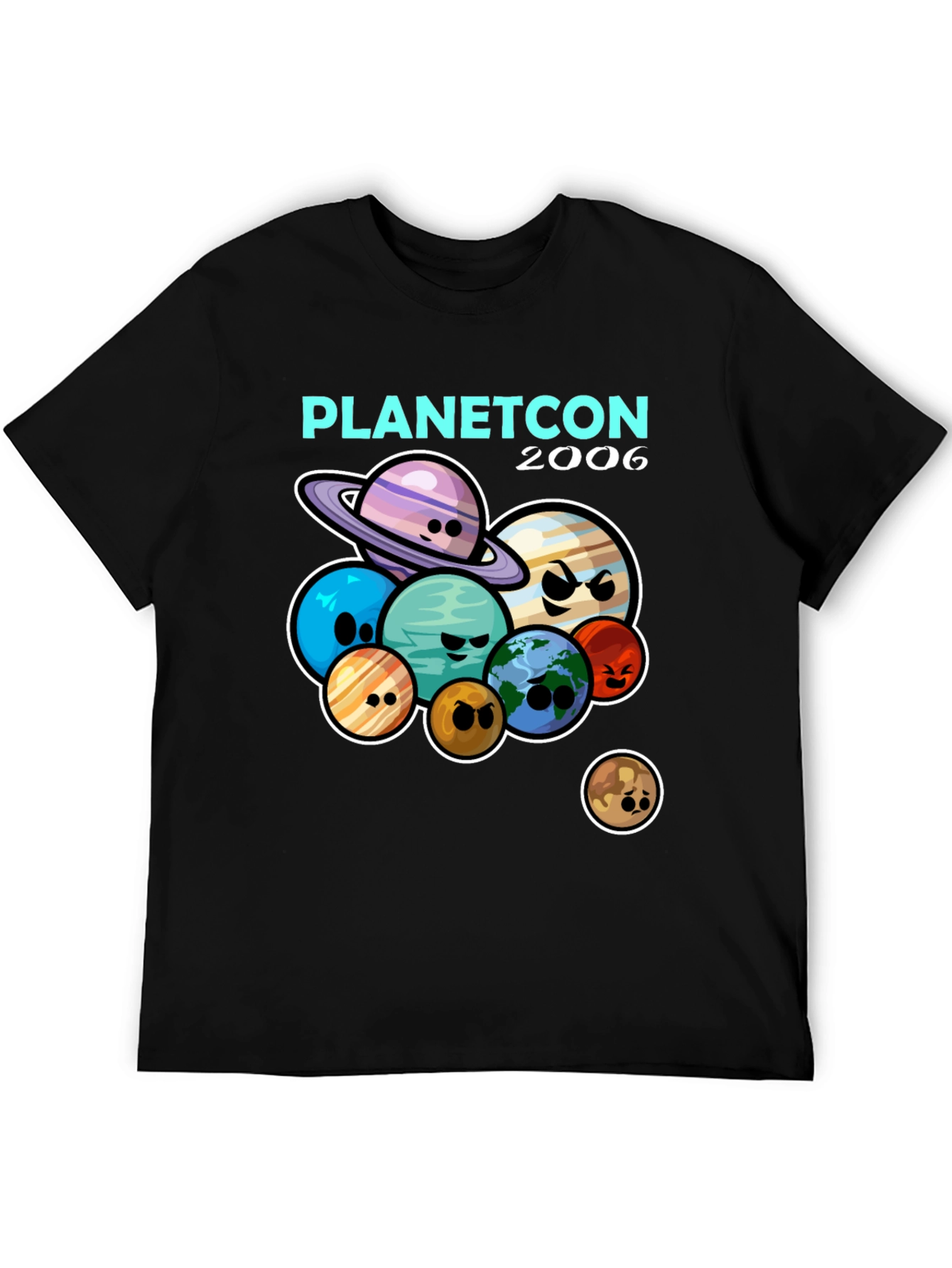 Planetcon 2006 T-Shirt - Cartoon Planets Graphic Tee
