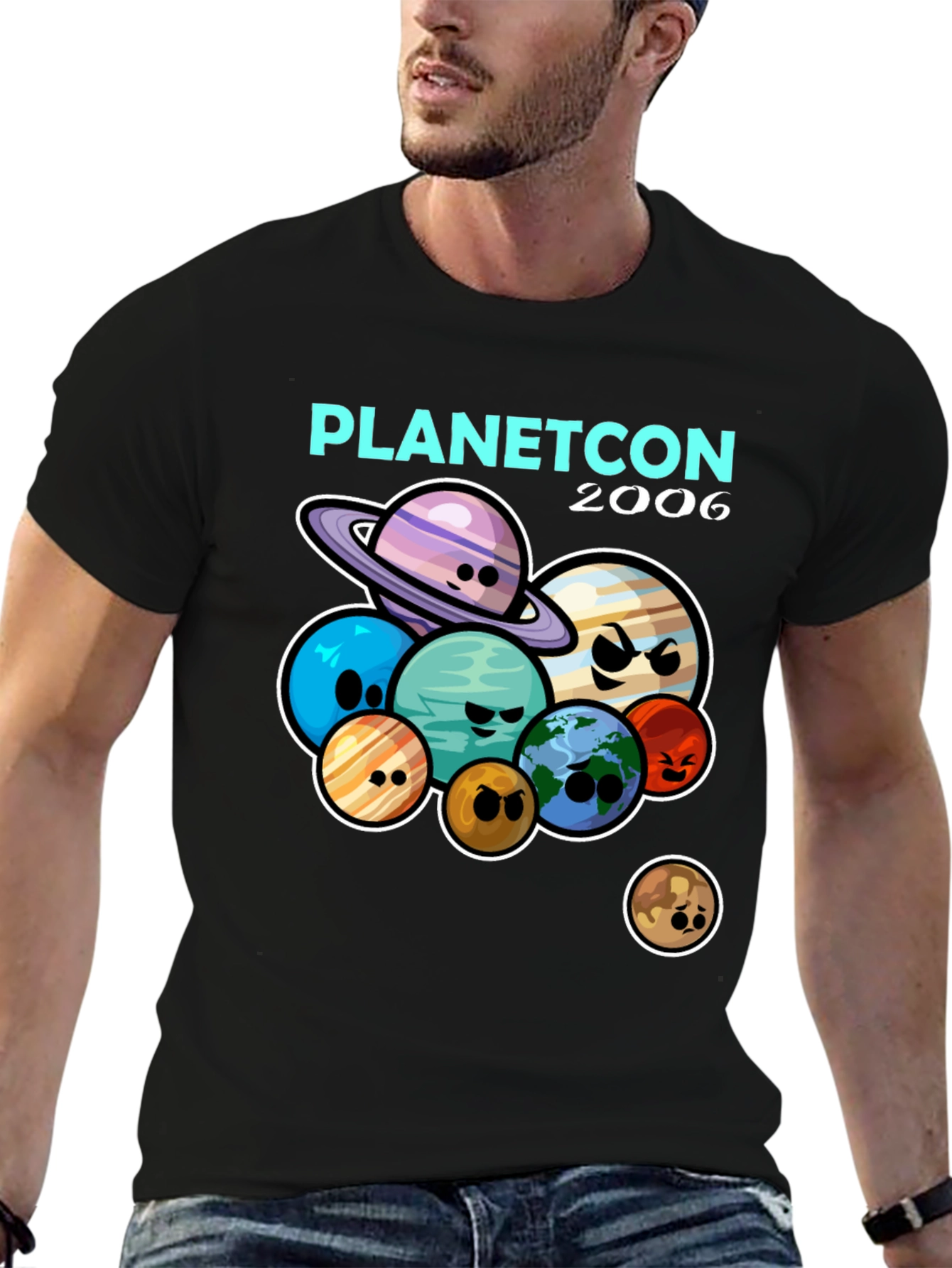 Planetcon 2006 T-Shirt - Cartoon Planets Graphic Tee