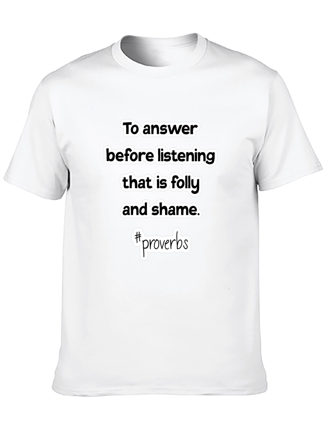 Proverbs Graphic Tee - Wisdom & Style
