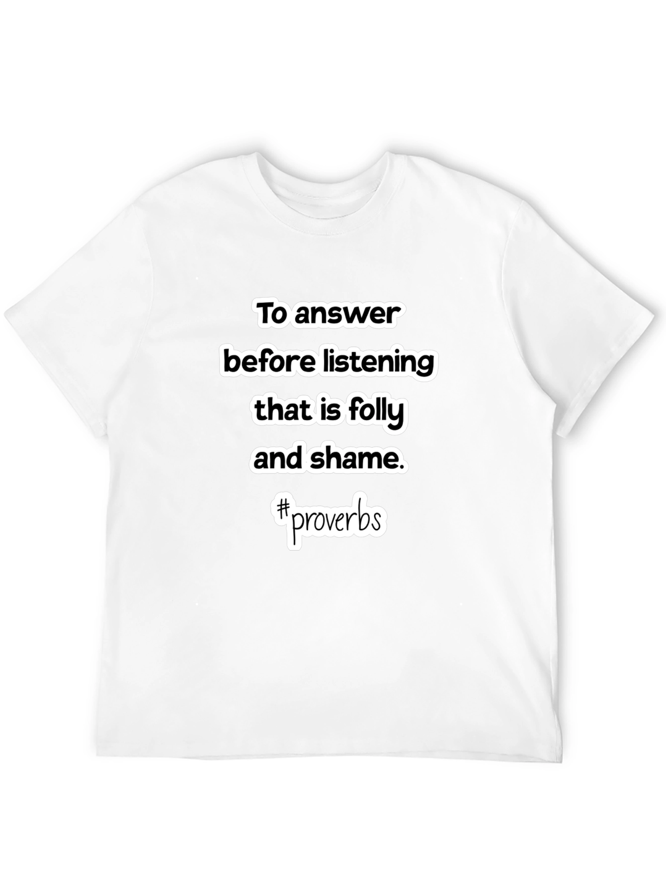 Proverbs Graphic Tee - Wisdom & Style