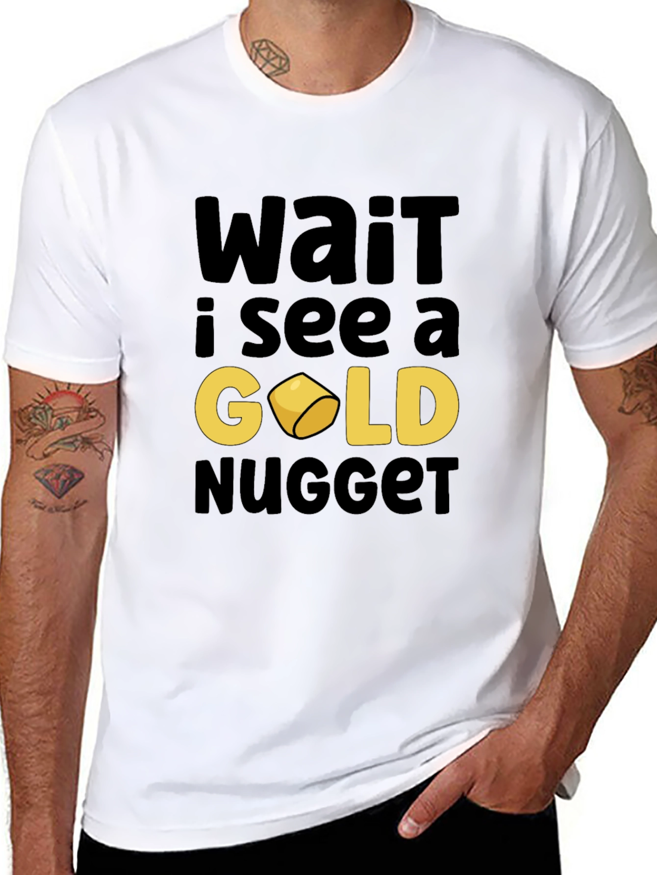 Gold Nugget Graphic Tee - Funny Prospector Shirt