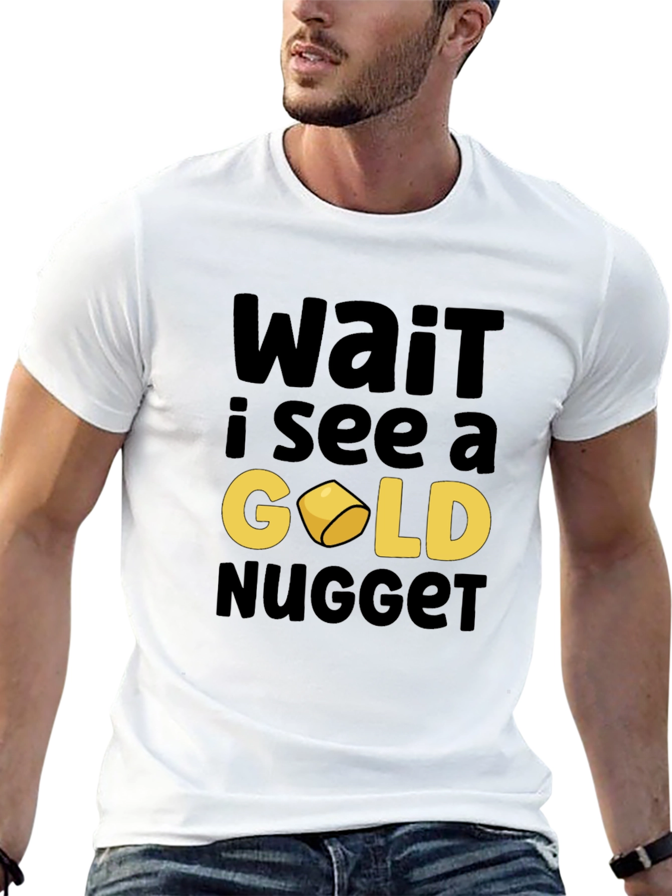 Gold Nugget Graphic Tee - Funny Prospector Shirt