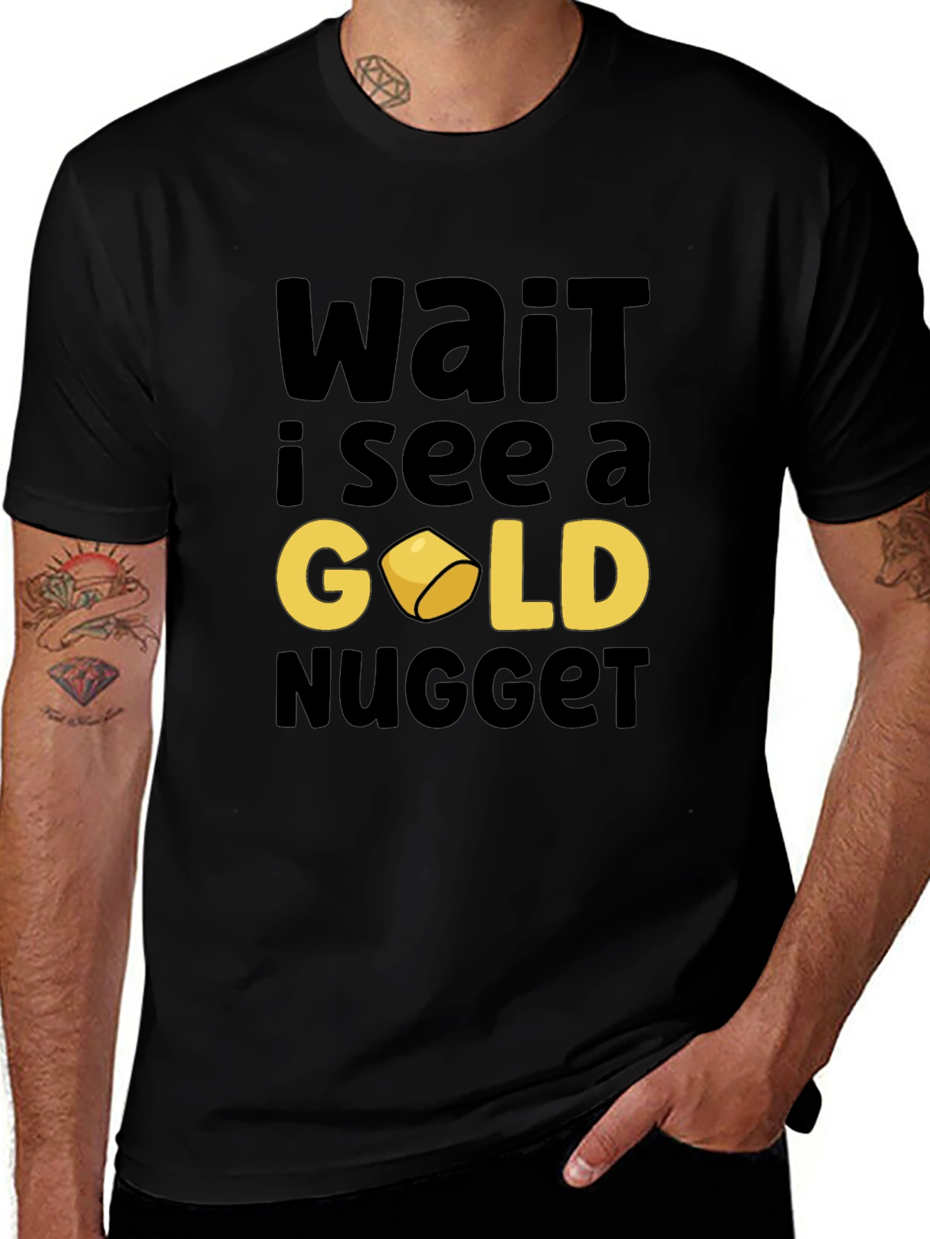 Gold Nugget Graphic Tee - Funny Prospector Shirt