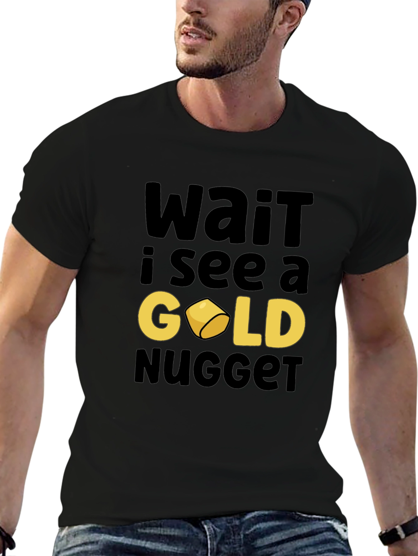 Gold Nugget Graphic Tee - Funny Prospector Shirt