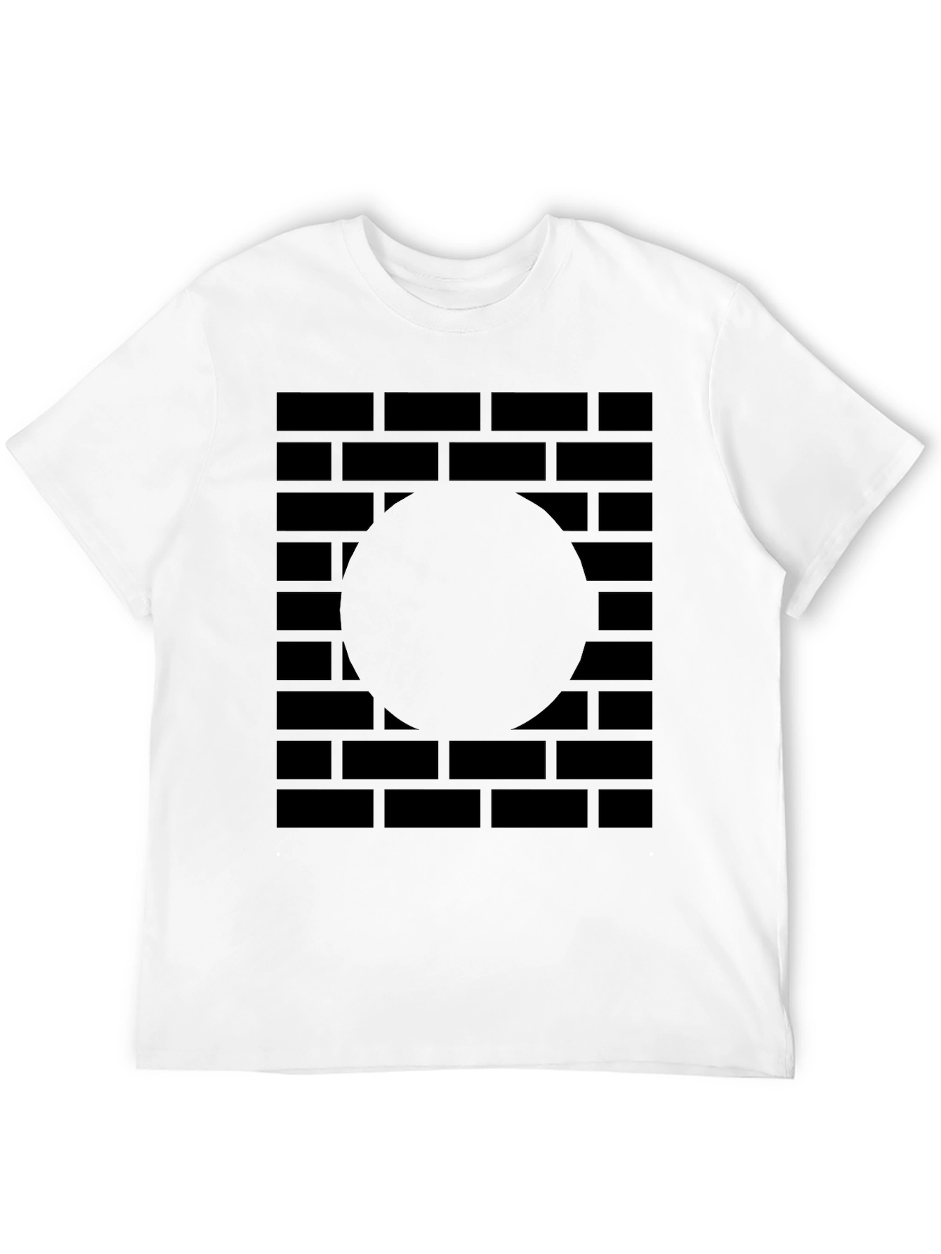 Abstract Brick Wall Graphic Tee