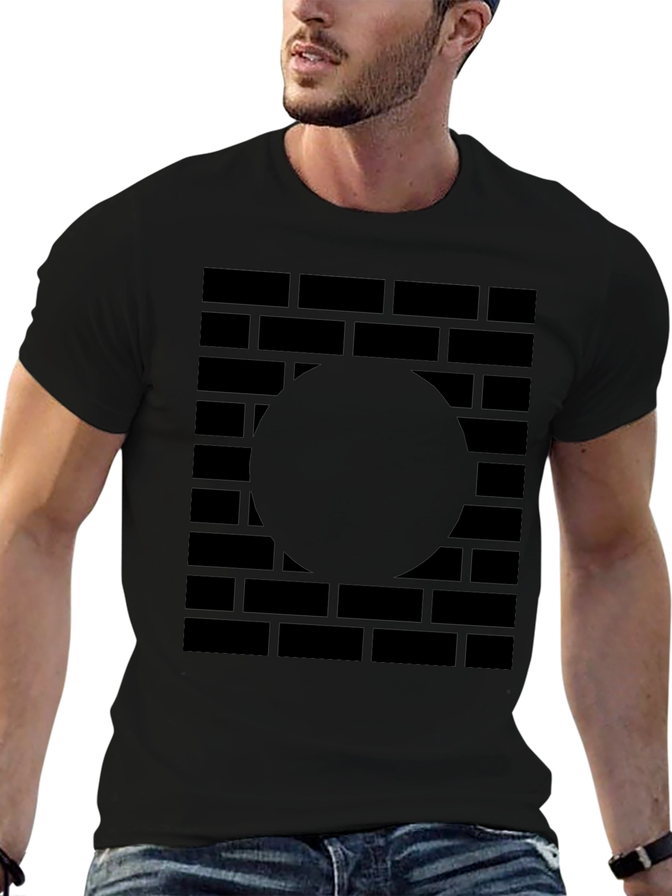 Abstract Brick Wall Graphic Tee