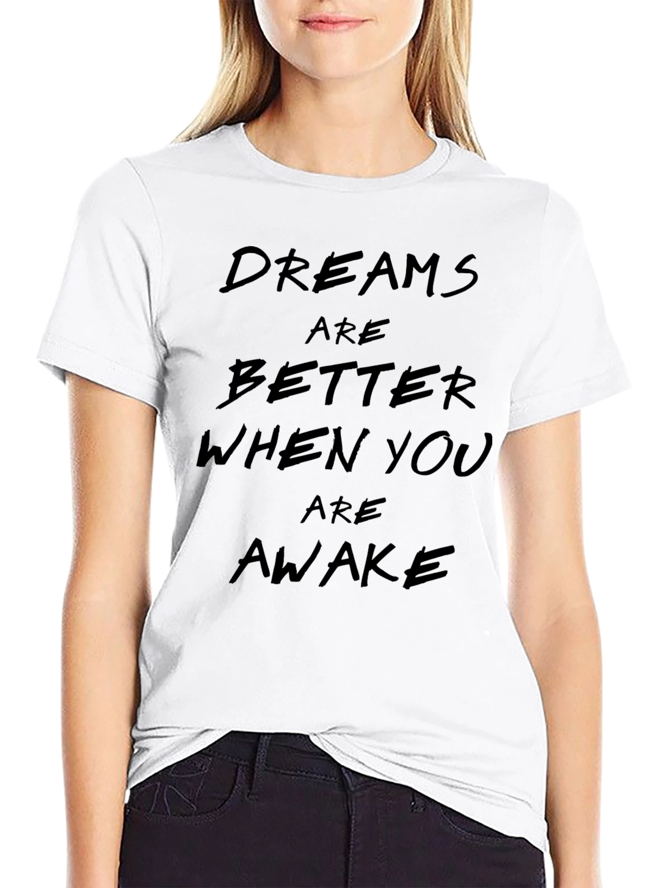 Dreams Awake Black Graphic Tee