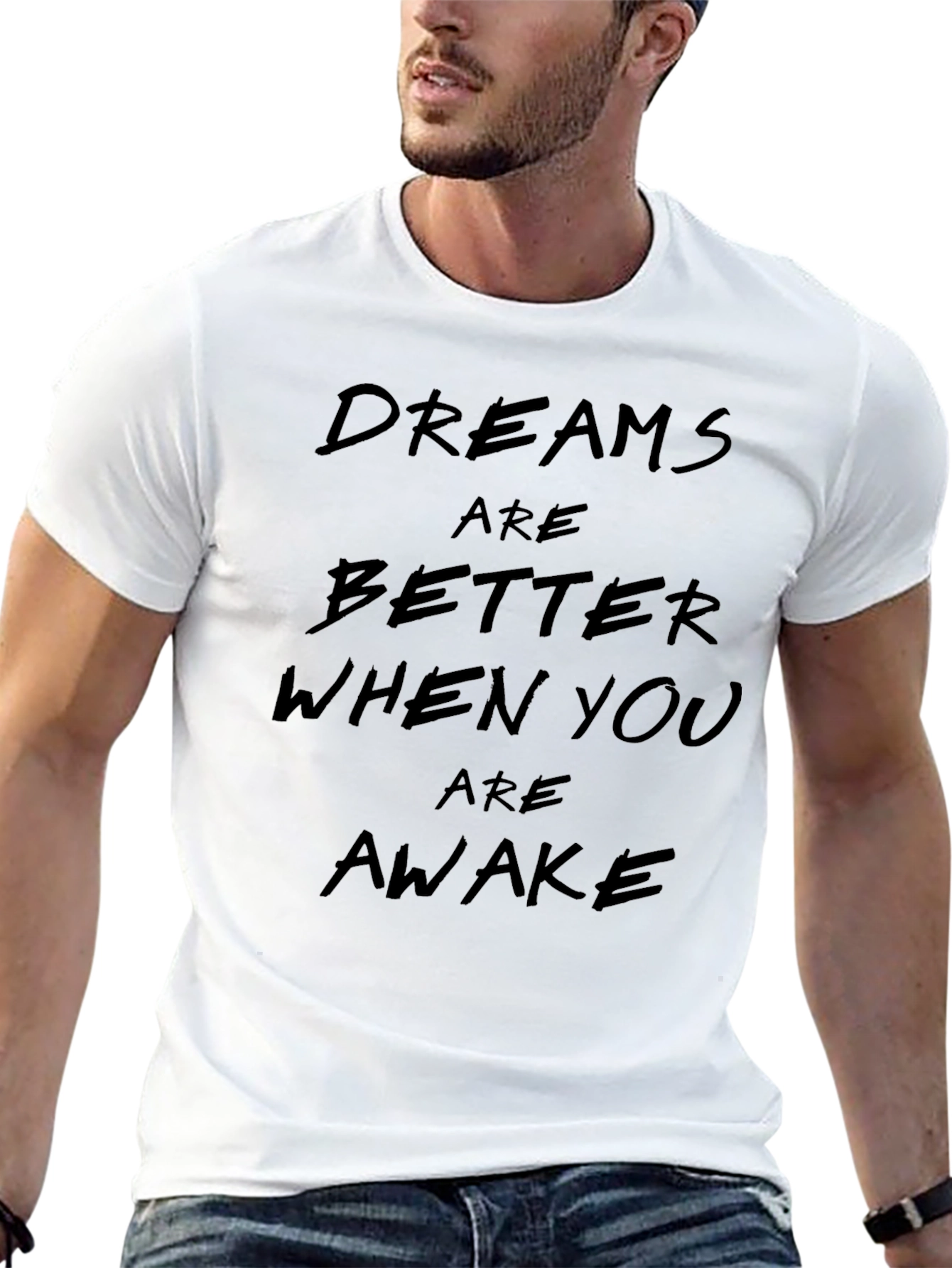 Dreams Awake Black Graphic Tee