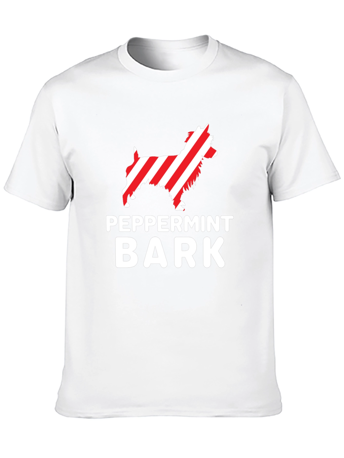 Peppermint Bark Dog Graphic Black T-Shirt