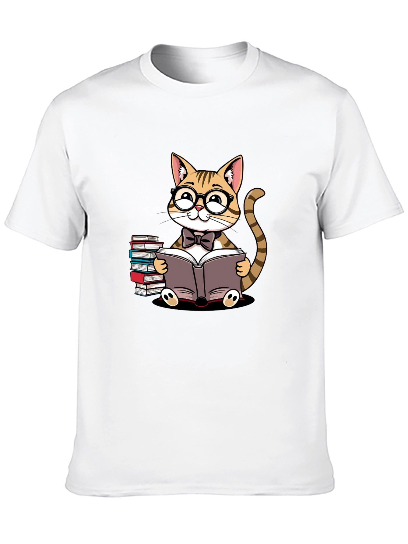 Cat Lover T-Shirt - Reading Cat Tee