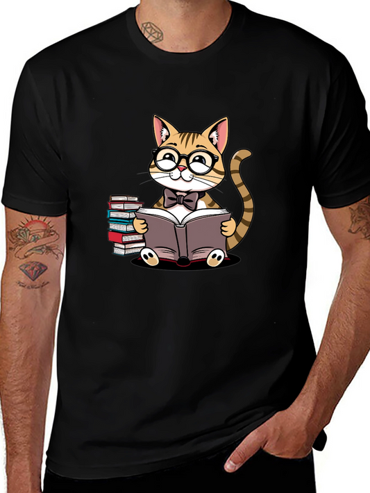 Cat Lover T-Shirt - Reading Cat Tee