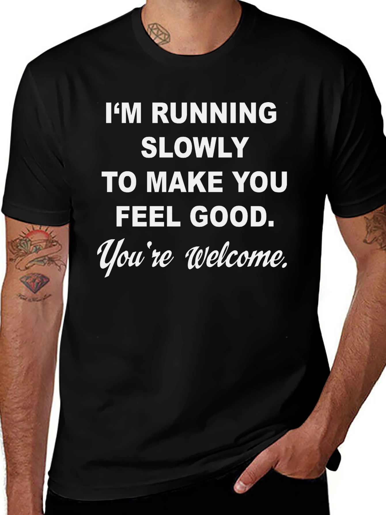 Humorous Running Slogan T-Shirt
